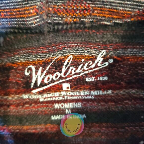 Woolrich Sweater Jacket Womens M Southwestern Aztec Print Shacket Vintage Style - Picture 3 of 11